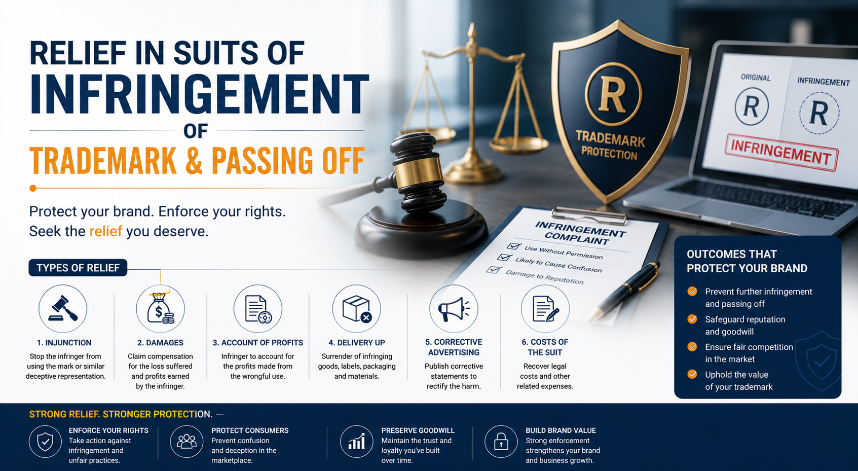 Relief In Suits of Infringement of Trademark &amp; Passing Off
