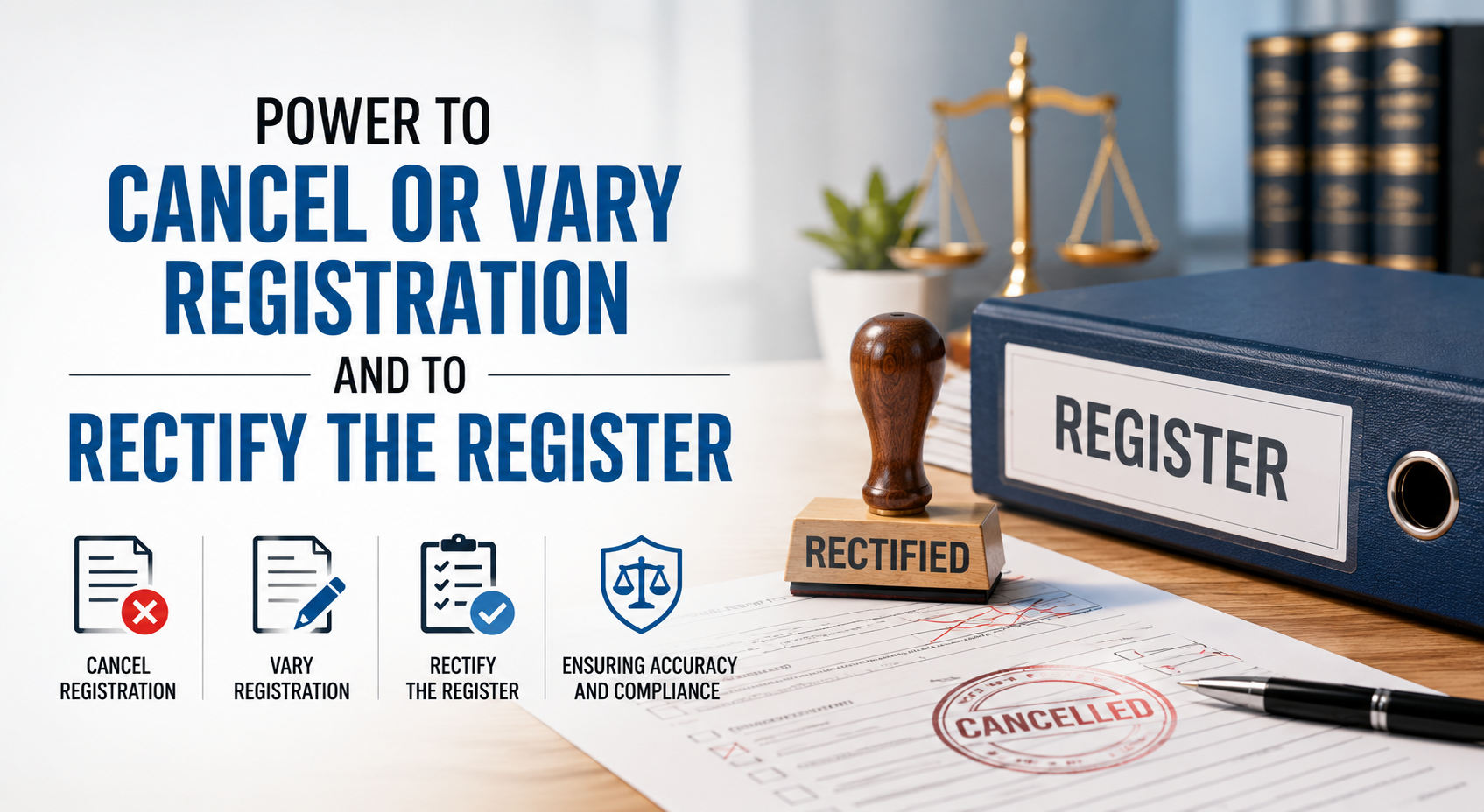 Power to Cancel or Vary Registration and to Rectify the Register
