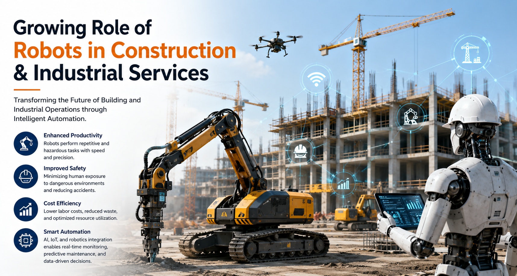 Growing Role of Robots in Construction &amp; Industrial Services