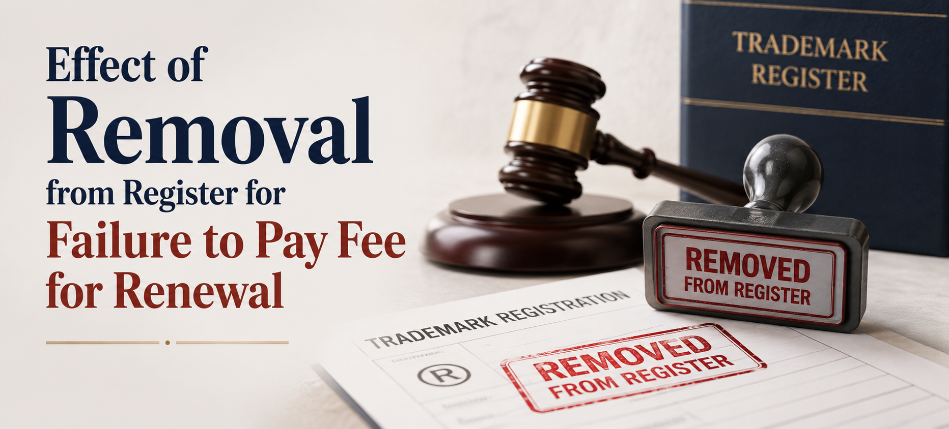 Effect of Removal from Register for Failure to Pay Fee for Renewal