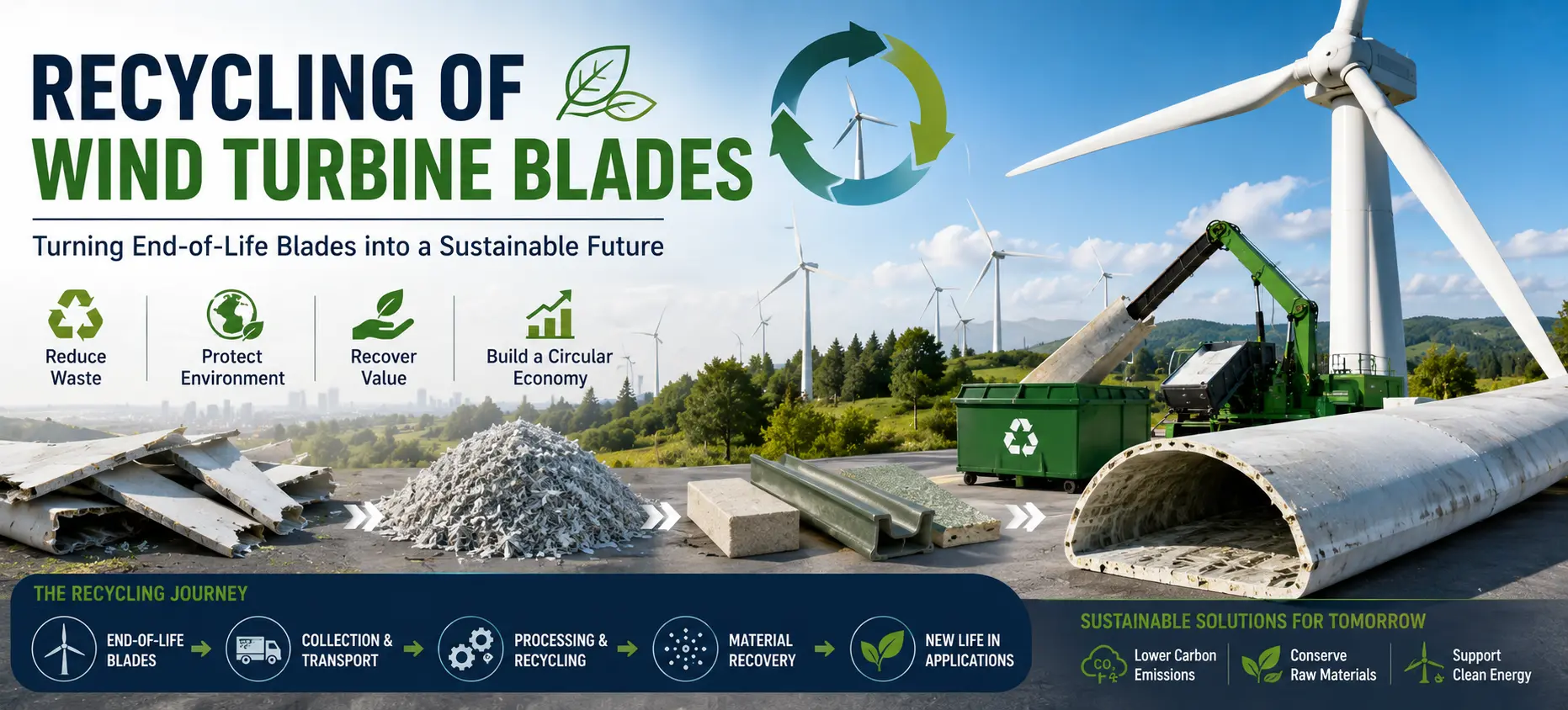 Recycling of Wind Turbine Blades