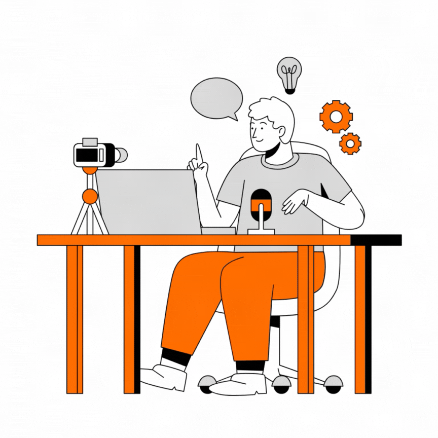 Dynamic team working illustration